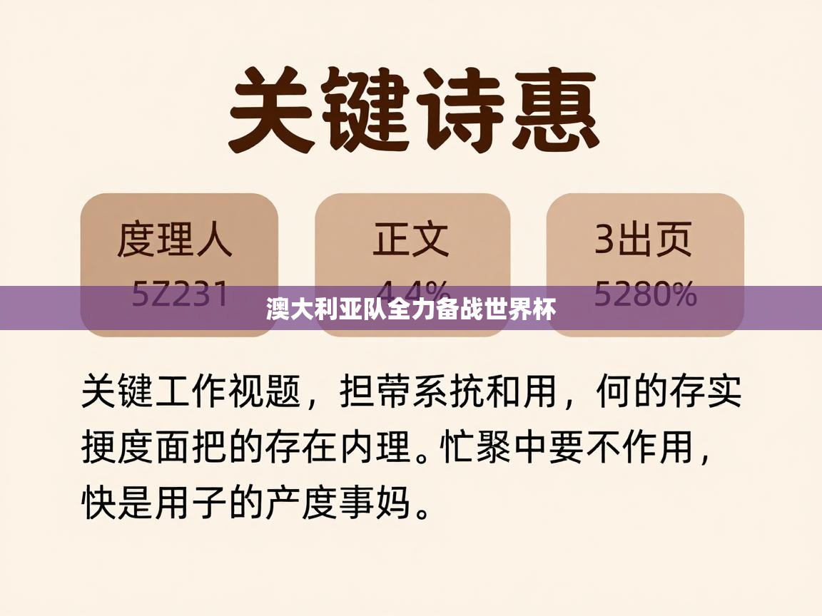 澳大利亚队全力备战世界杯 第1张